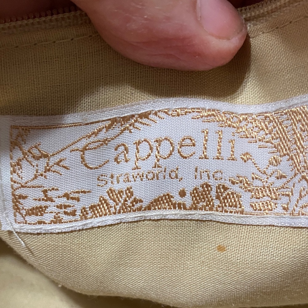 Vintage Straw Tote with Blue Turtle Design bag - Picture 9 of 16